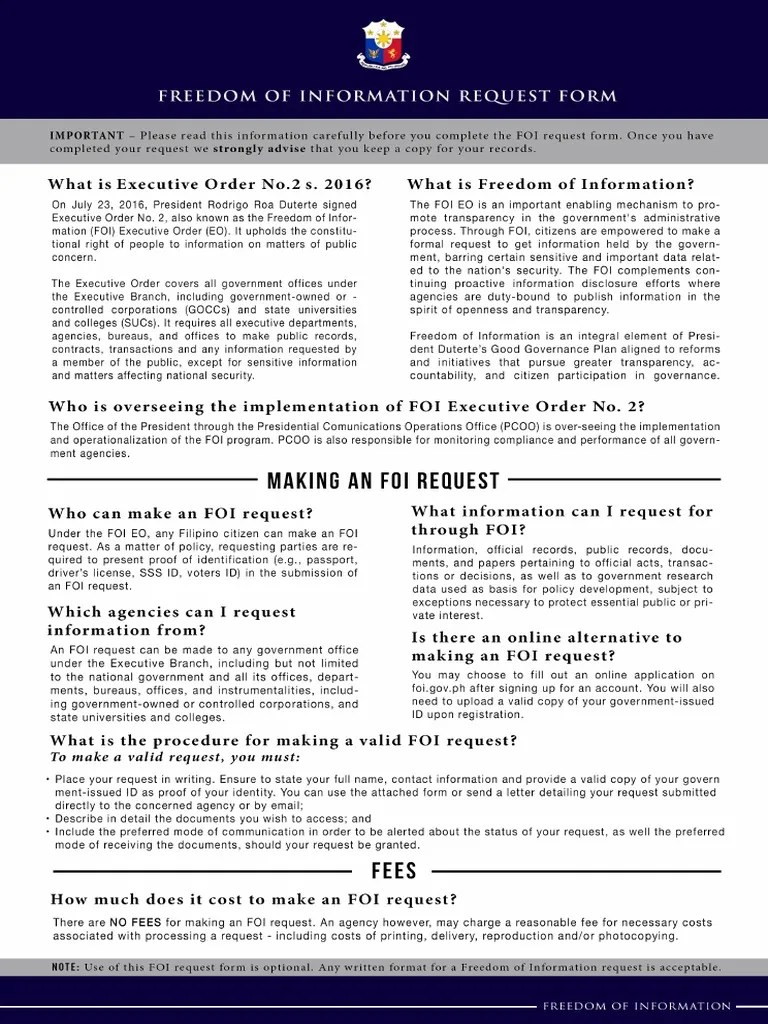 FOI Request Form PDF