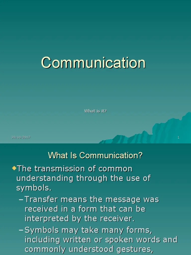 Communication PDF Communication Nonverbal Communication