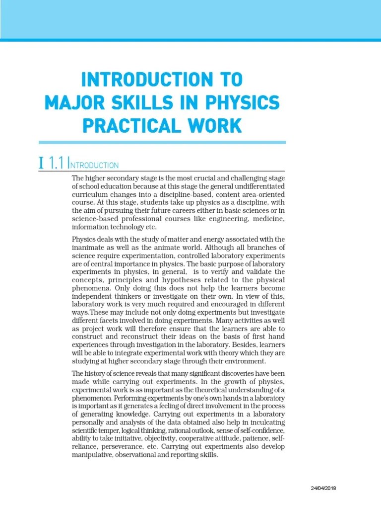202324 Physics Lab Manual Class 12 PDF Observational Error Logarithm