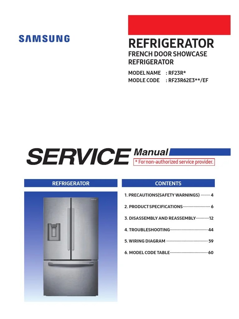 Samsung RF23R PDF Ac Power Plugs And Sockets Refrigerator
