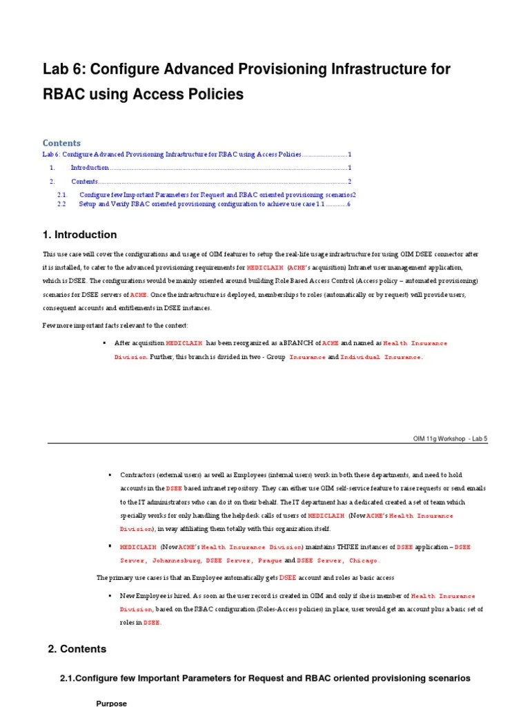 Lab 06 Access Policy PDF System Software Information Technology