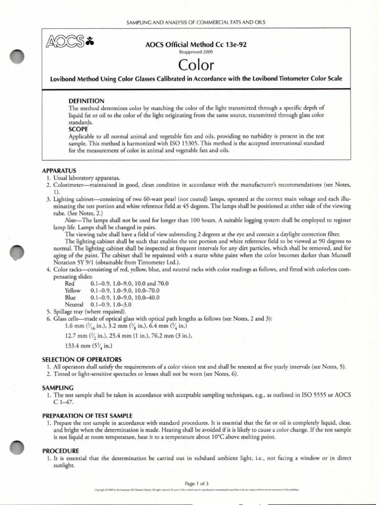 Aocs Cc 13e92 Color Pdf