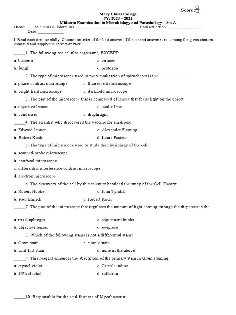 Final Exam - Microbiology | PDF | Bacteria | Cell (Biology)