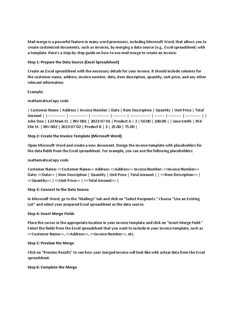 3 Mailmerge PDF Microsoft Excel Spreadsheet