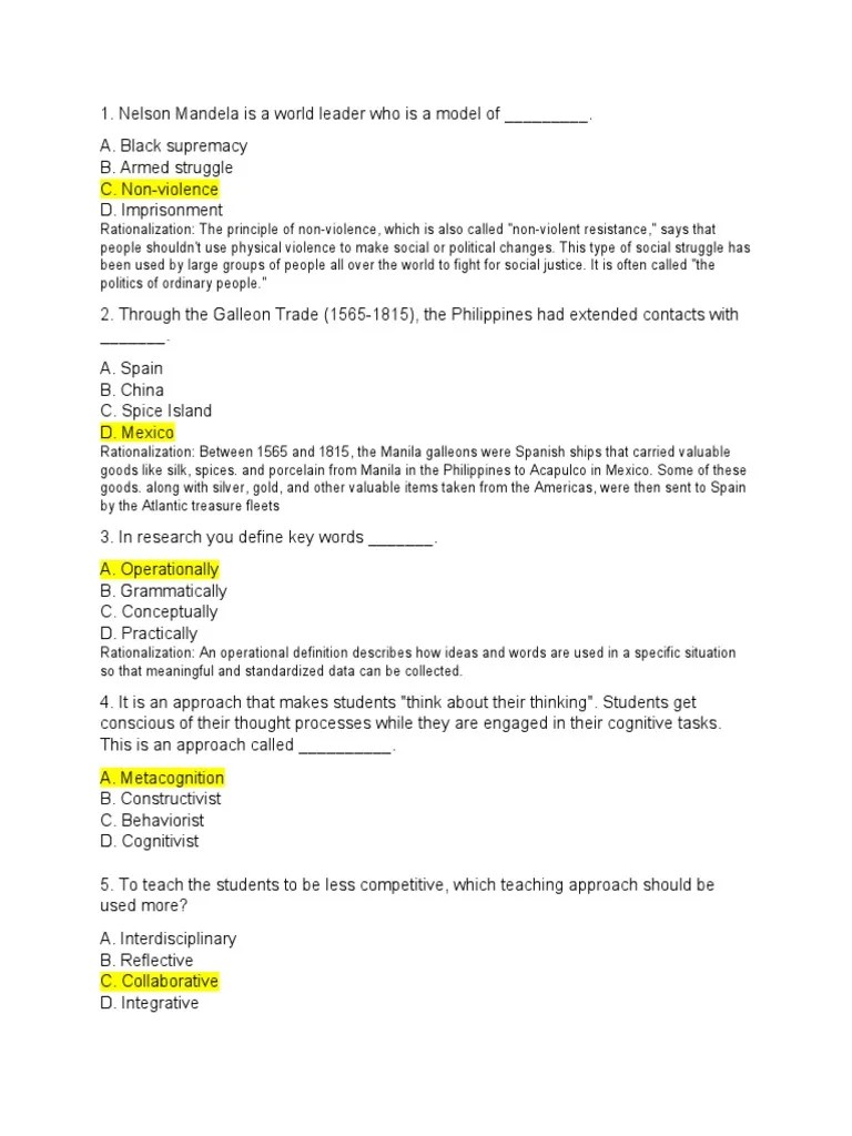 Social Studies Questions Part 1 PDF Layoff Empiricism