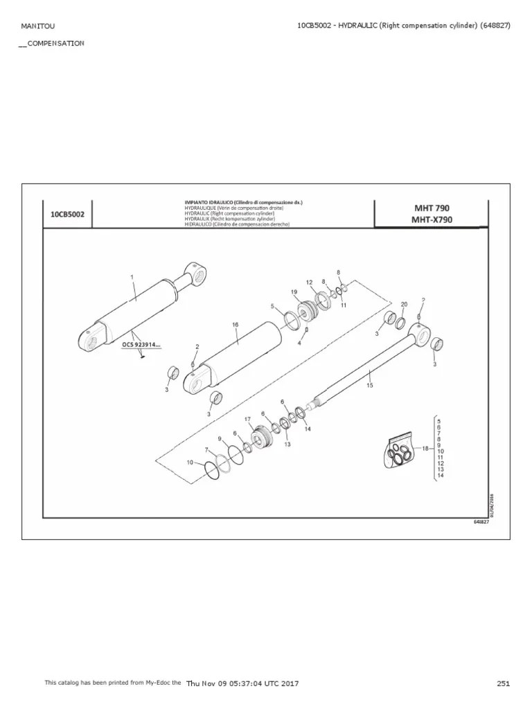 Compensation Cylinder Righ & Left PDF Propulsion Hydraulics