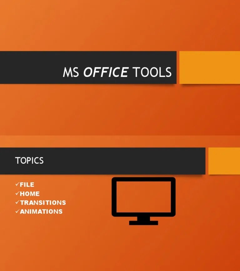 Ms Office Tools PDF