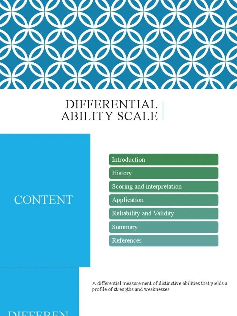 Differential Ability Scale PDF Validity (Statistics) Wechsler