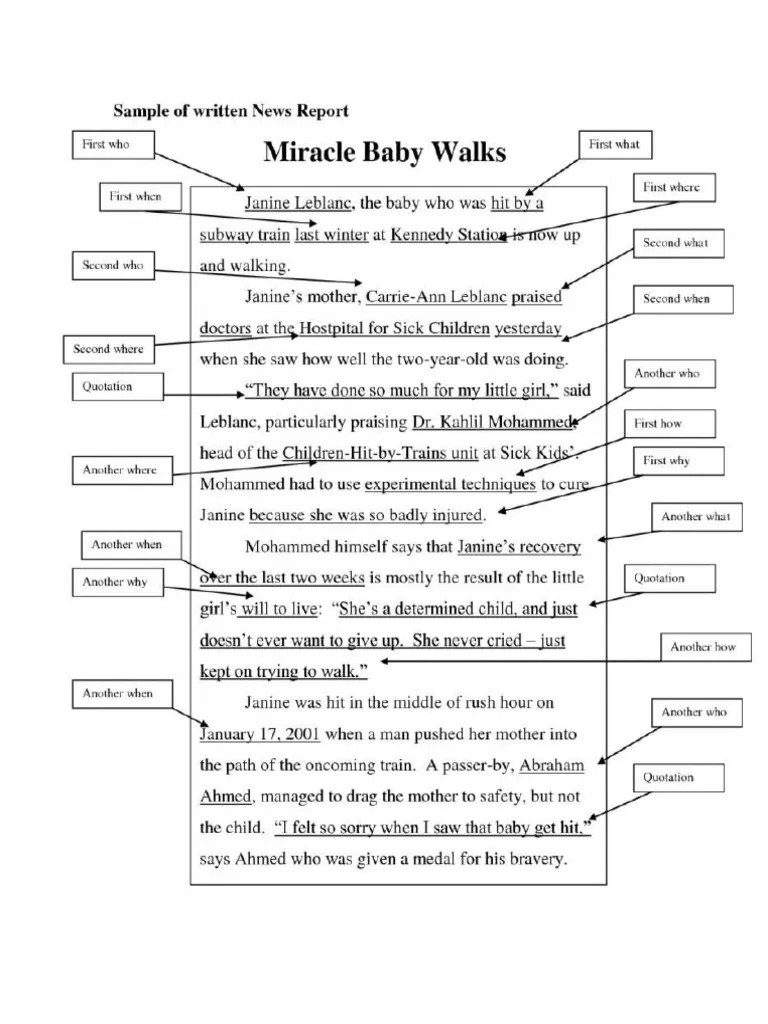 English News Report Example PDF