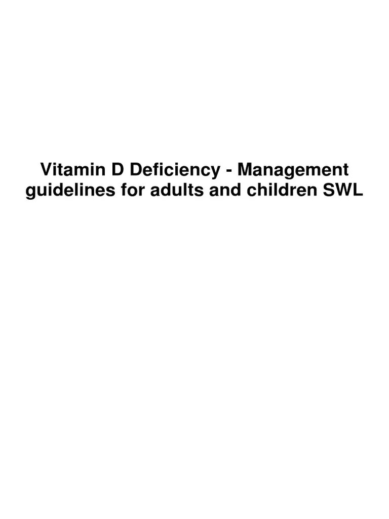 SWL Vitamin D Guidelines For Adults and Children Download Free PDF Dietary Supplements Vitamin
