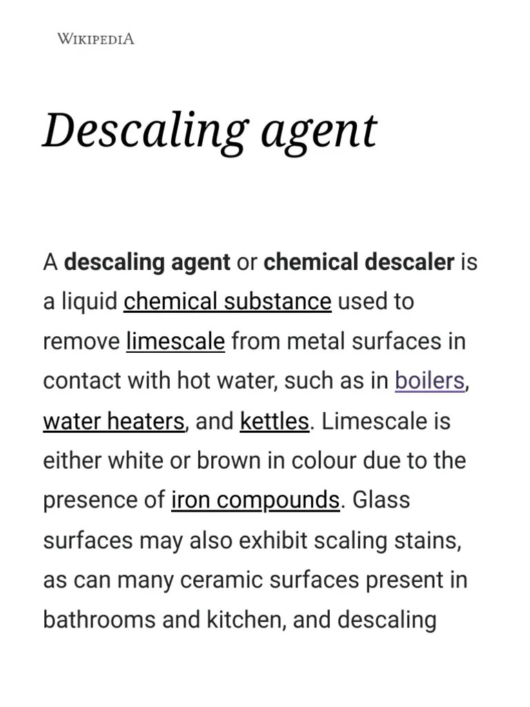 Descaling agent PDF