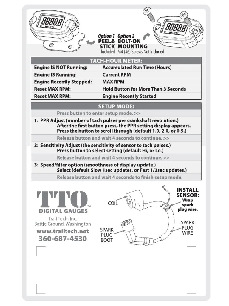 Tto Tach Hour Manual PDF