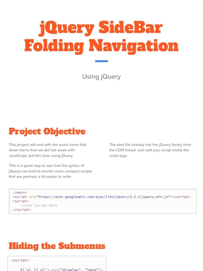 05_pdfofpresentation_WEB1091_M01_Folding_Sidebar_Menus_with_jQuery PDF J Query Software