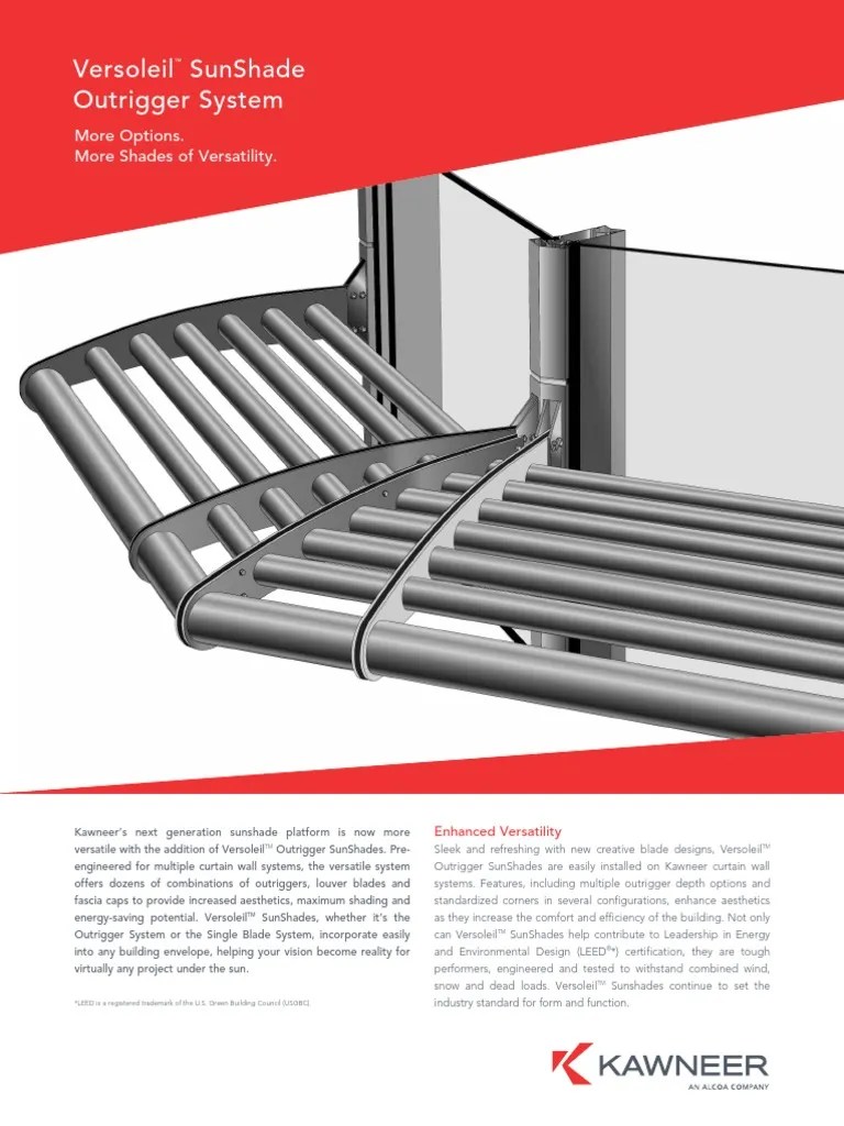 Versoleil Sunshade Outrigger System More Options. More Shades of