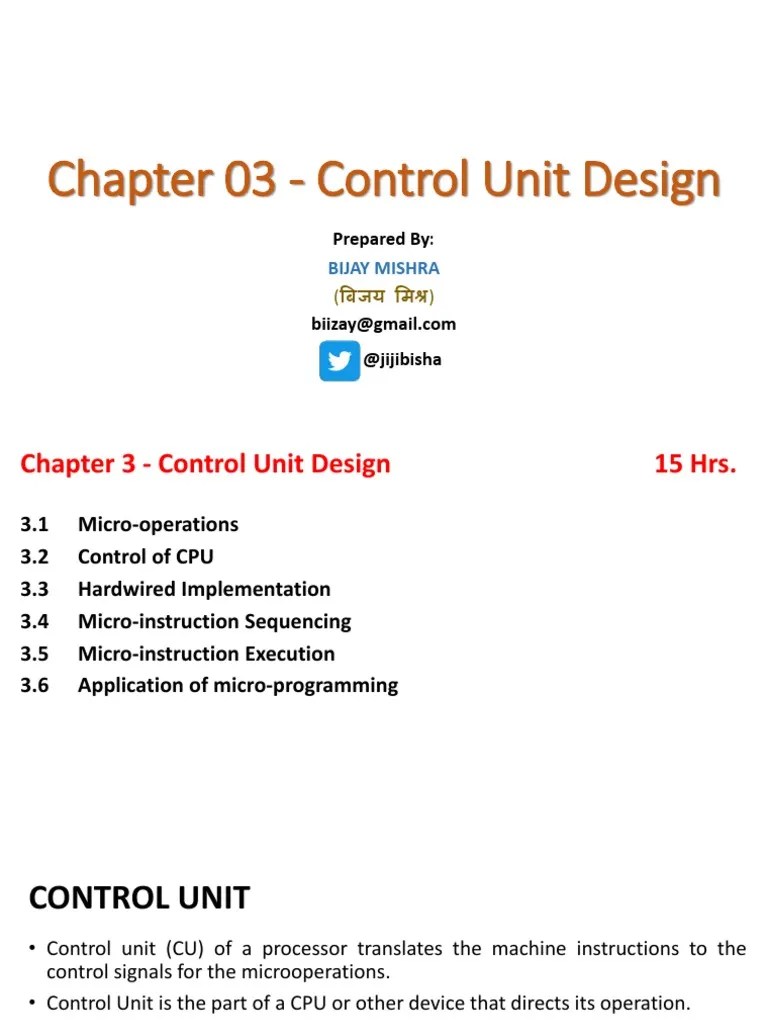 Chapter 03 Control Unit Design PDF