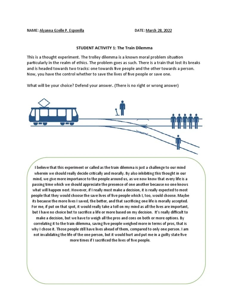 Ethical Choices in the Train Dilemma PDF