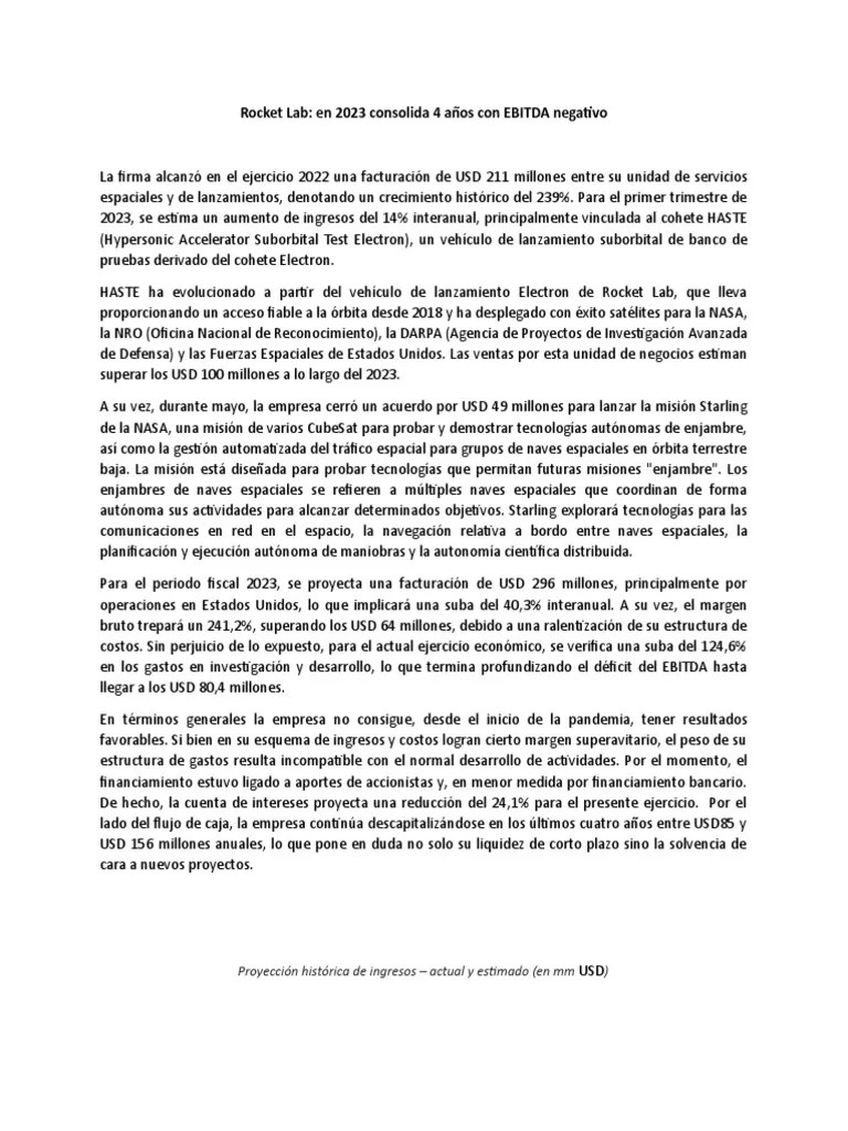 Rocket Lab 1 PDF Nasa Vuelo