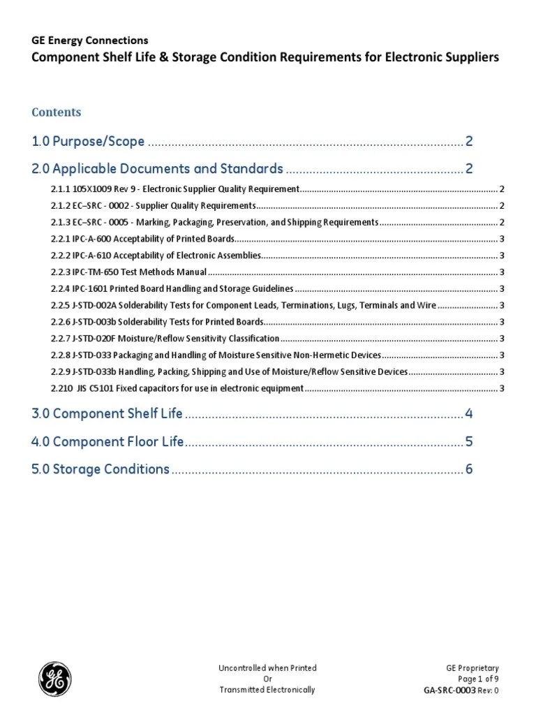 Shelf Life Electronic Components PDF