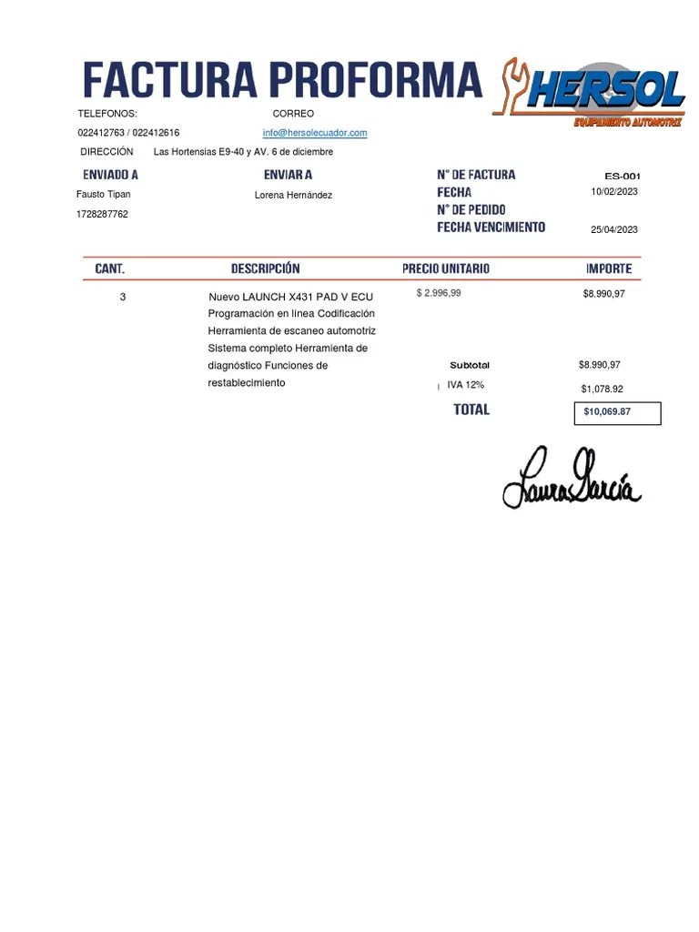 Proforma de Scanner PDF