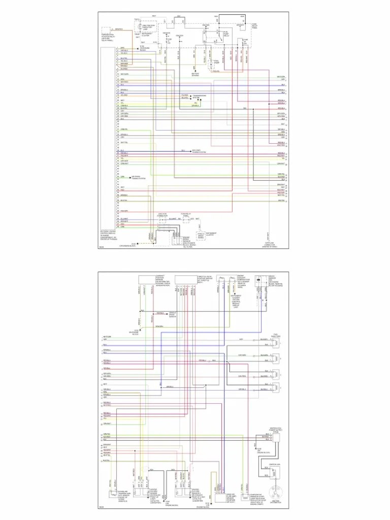 1998 Cabrio 2.0l Diagrama Control Del Motor | PDF