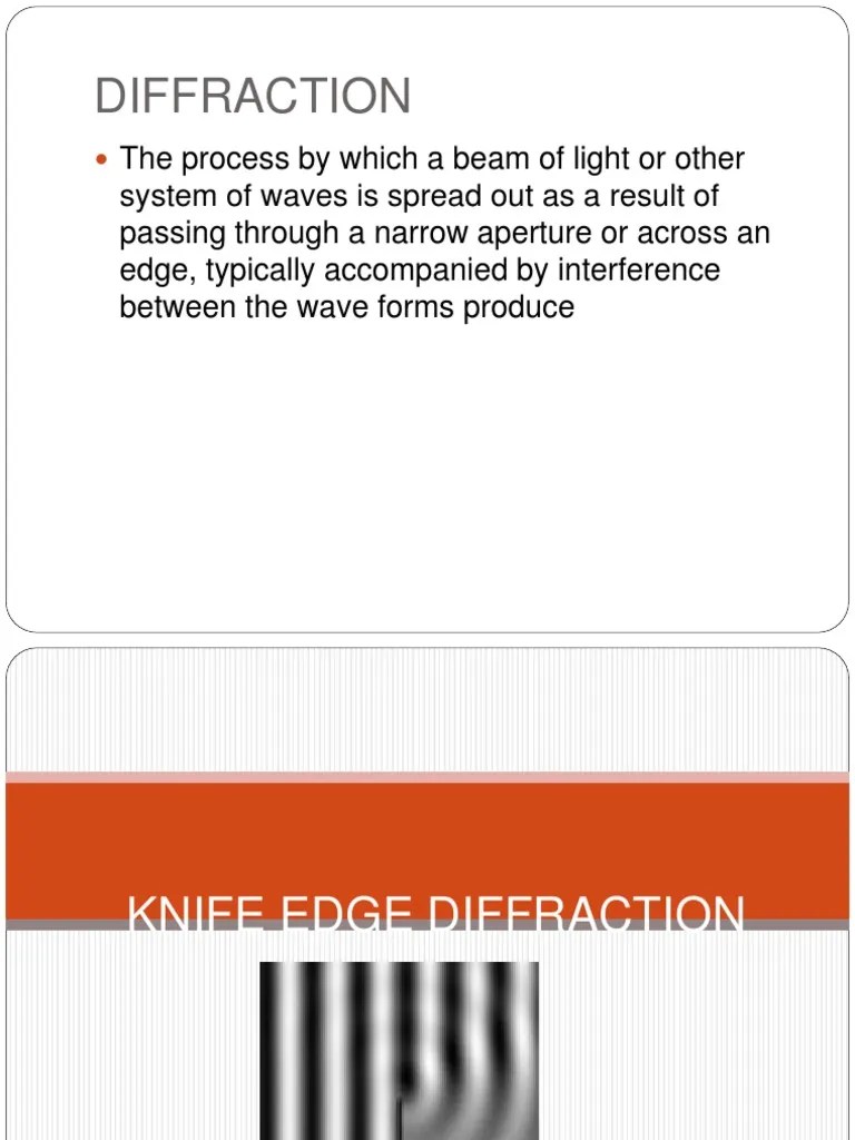 Knife Edge Diffraction Diffraction Geometry, Excess Path Length