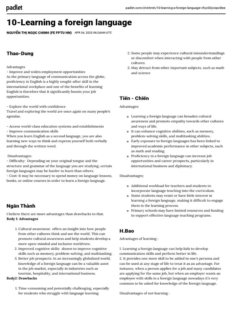 10learning a foreign language PDF Foreign Language Language