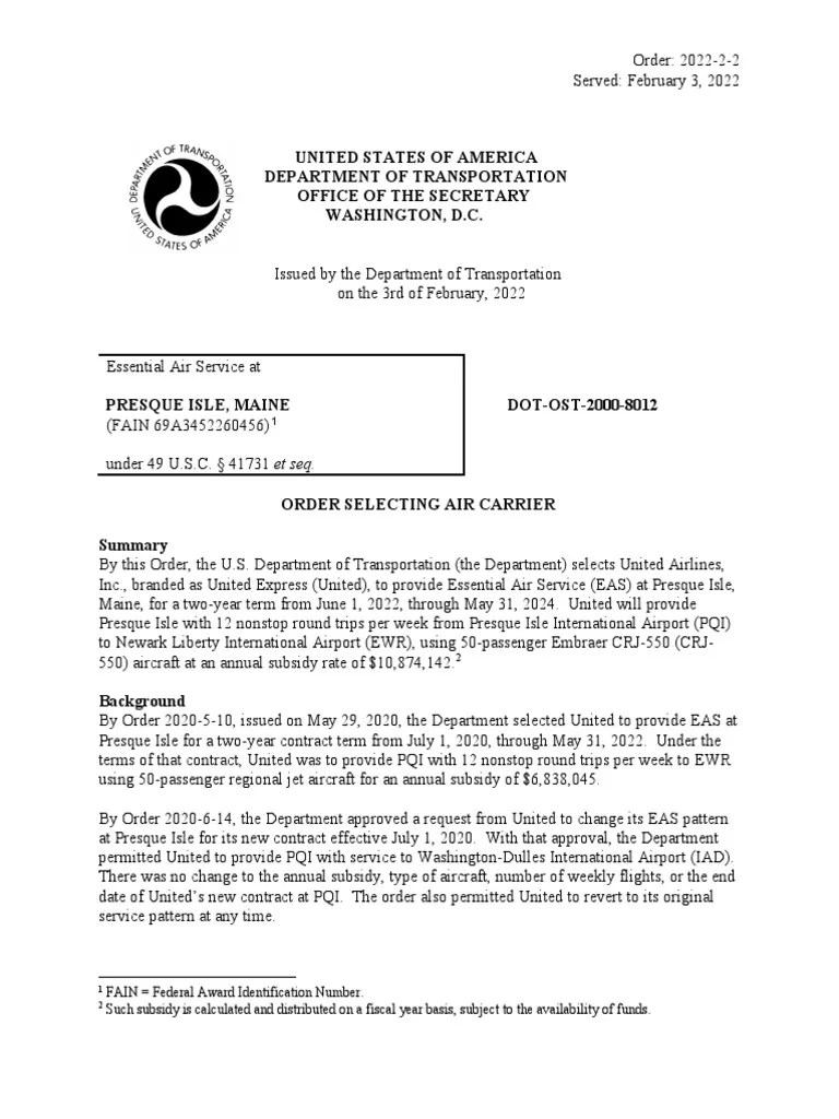 DOT OST 2000 8012 0182 Attachment 1 PDF