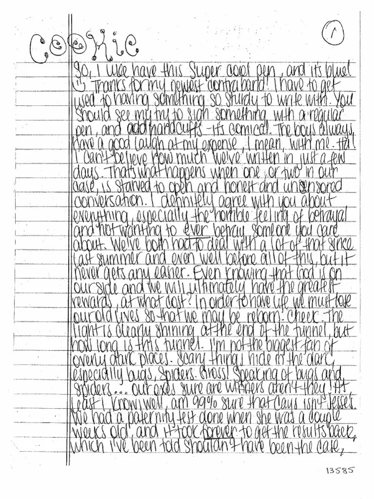 Casey Anthony Leaked Jailhouse Letters