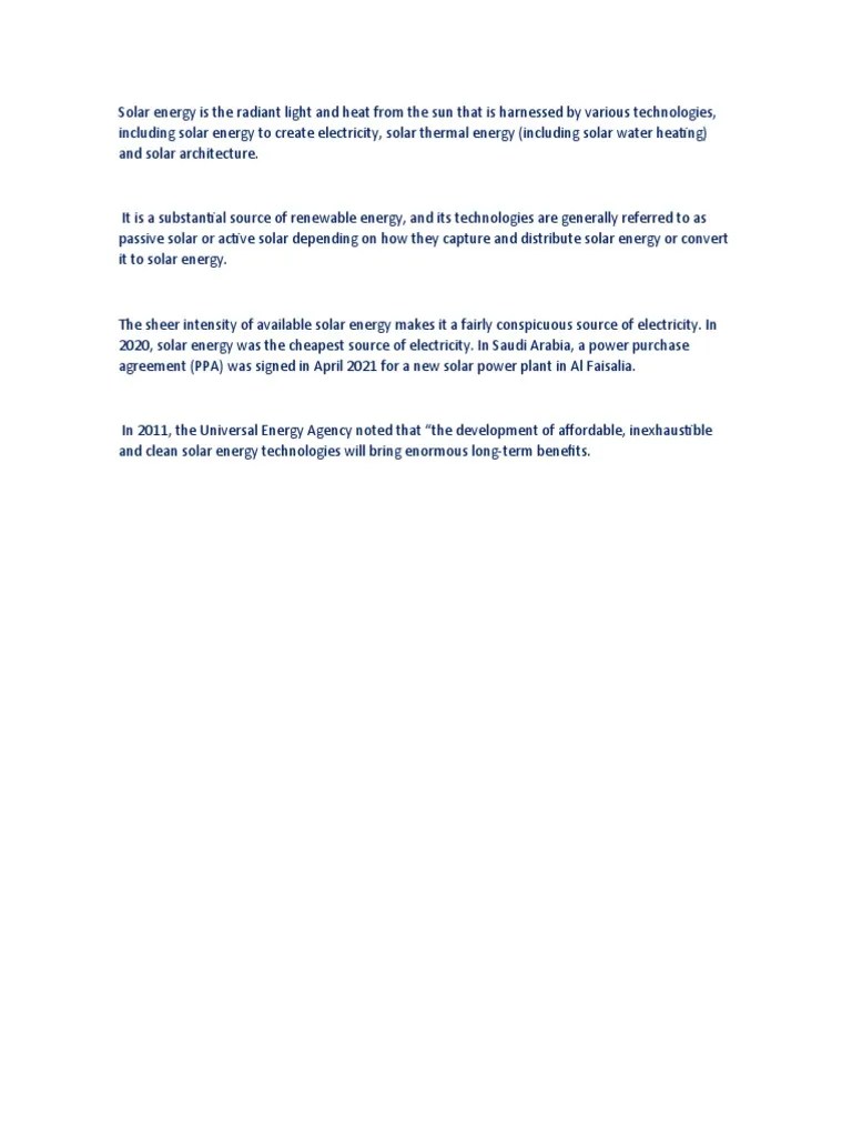 Speech of Solar Energy PDF