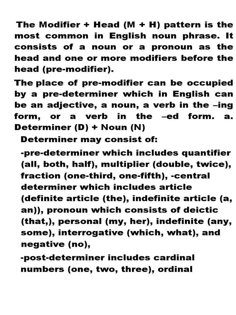 Pre Modifier Head2 PDF