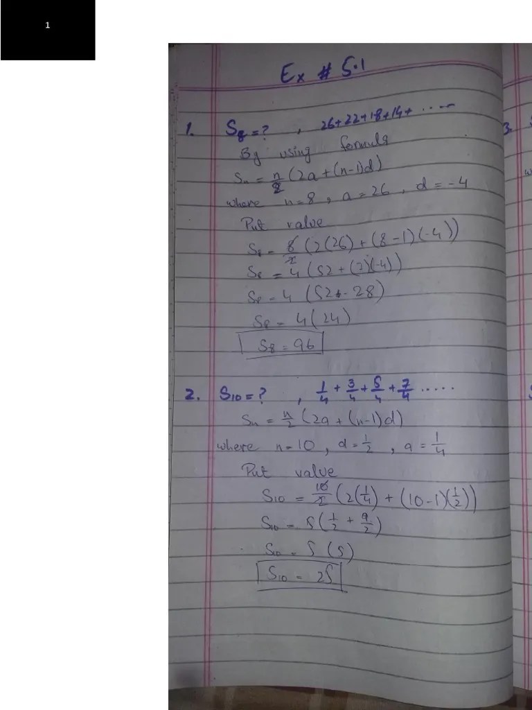 Math Exercise 5.1 | PDF