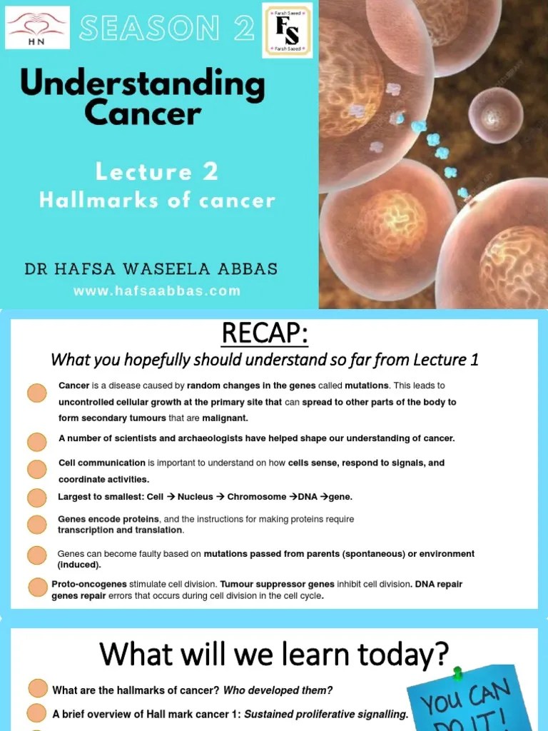 Lecture 2 The Hallmarks of Cancer PDF