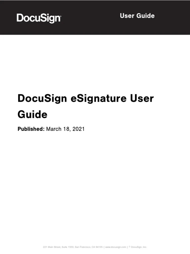 Docusign User Guide PDF