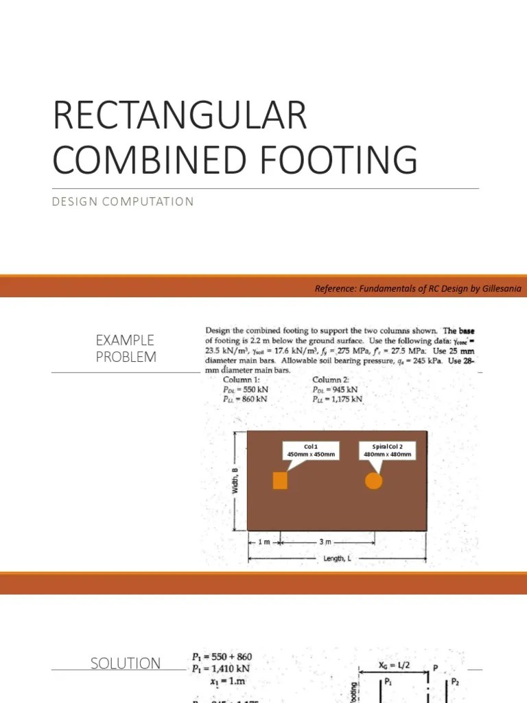 Rectangular Combined Footing RCD G PDF