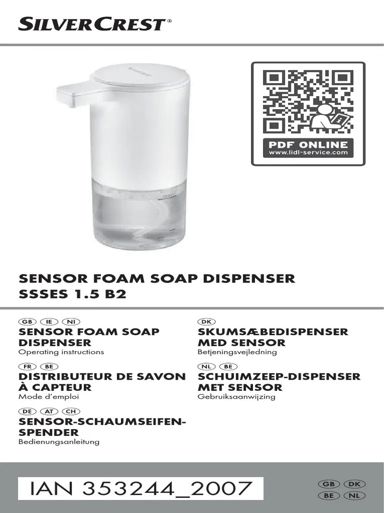 SilverCrest SSSES 1.5 B2 Soap Dispenser PDF