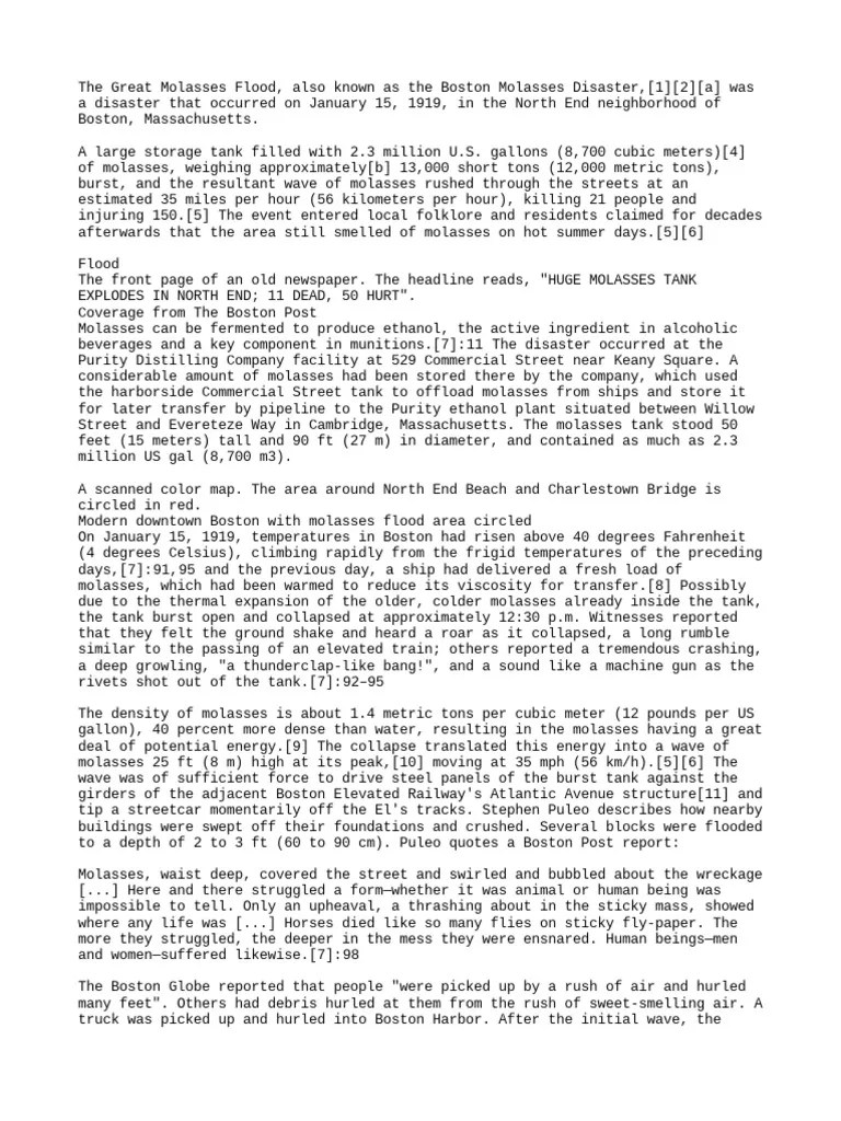 Great Molasses Flood PDF