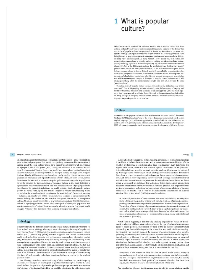 Storey What Is Popular Culture PDF