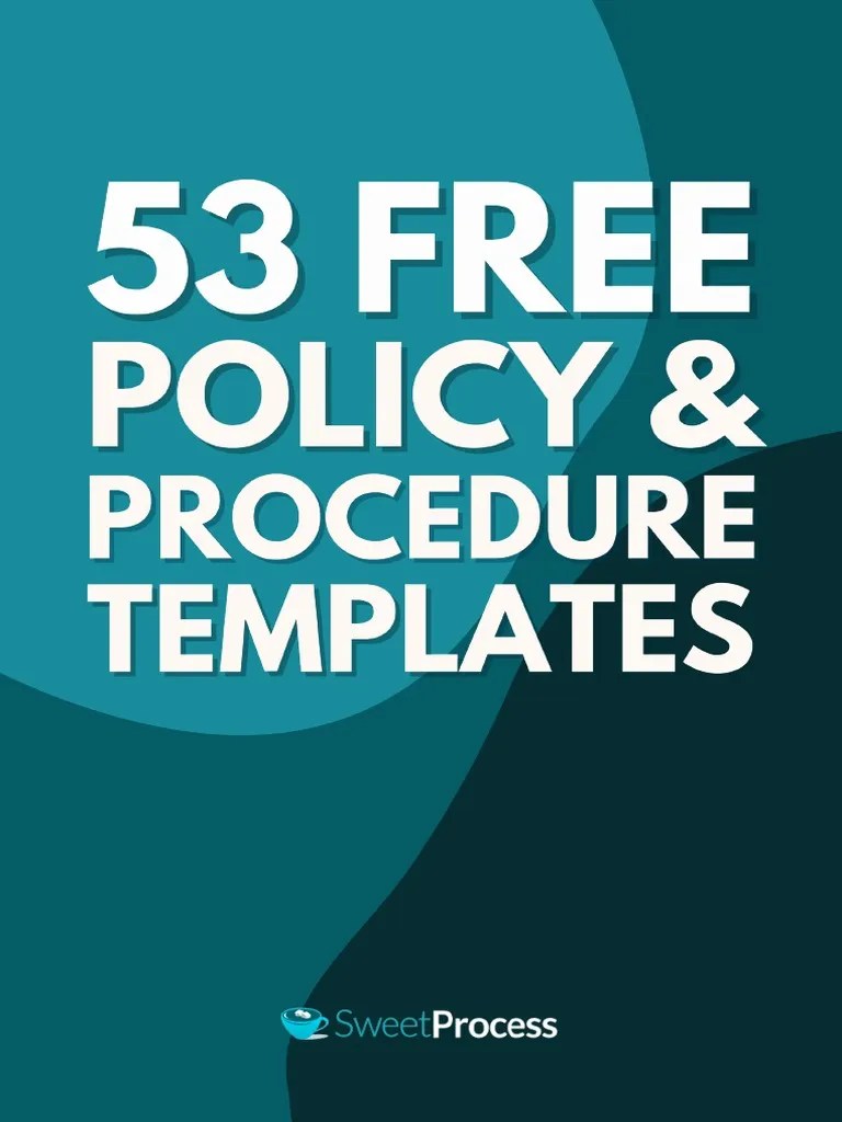 Policy and Procedure Template PDF