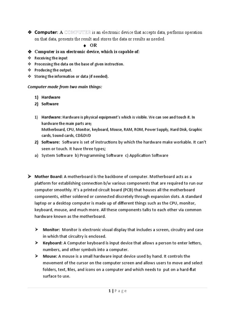 Ad Itc Notes PDF Computer Data Storage Computer Hardware