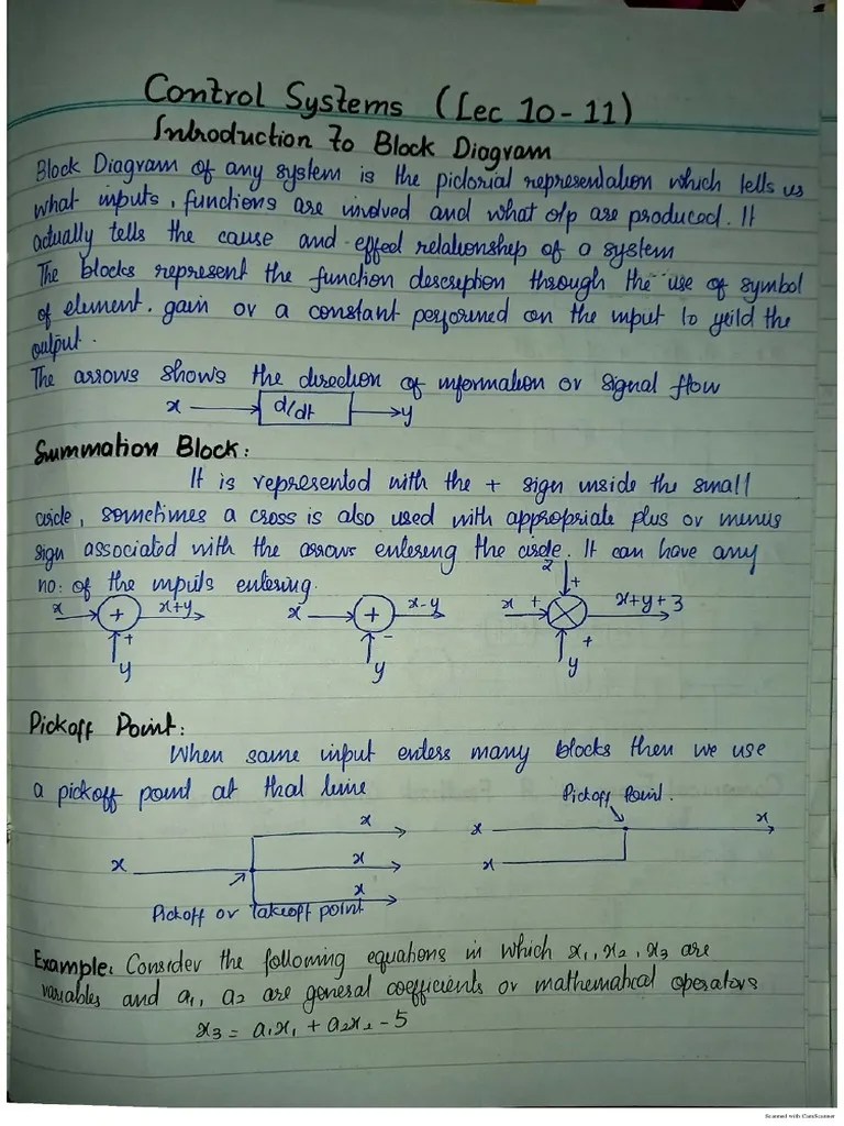 Control System Notes PDF