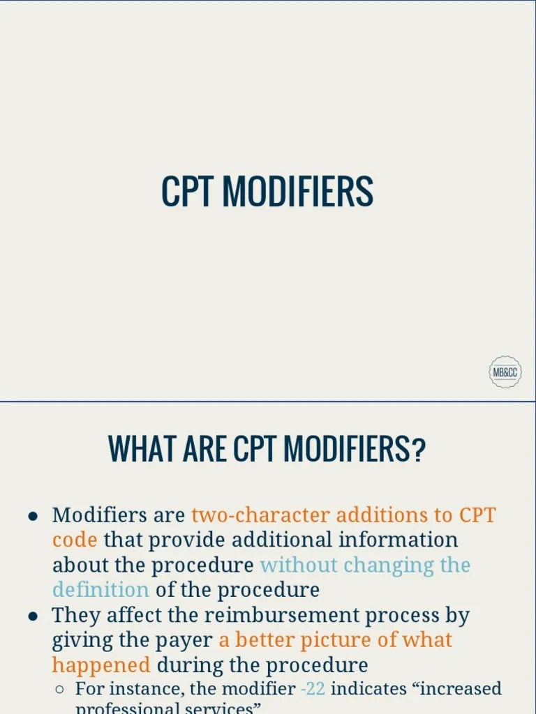 209 CPT Modifiers PDF Surgery Anesthesia