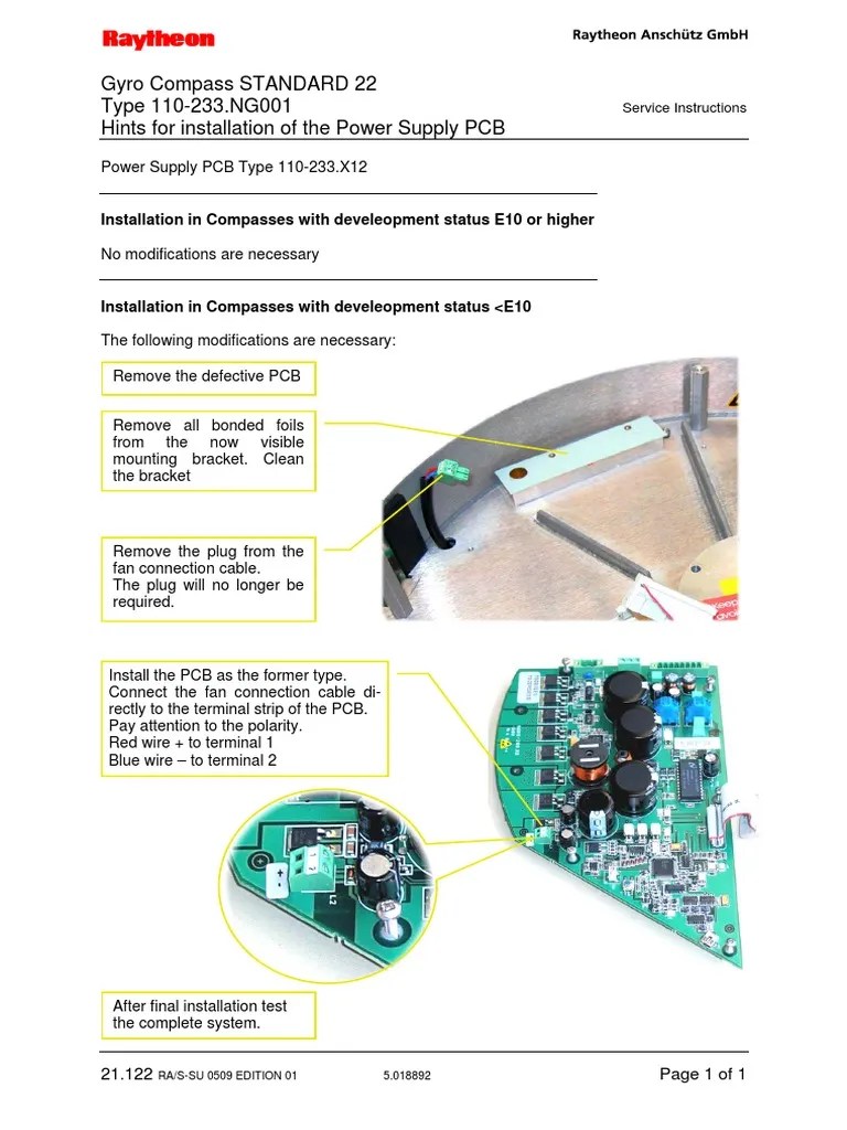 Service Instructions 21122 STD22 Power Supply PCB | PDF