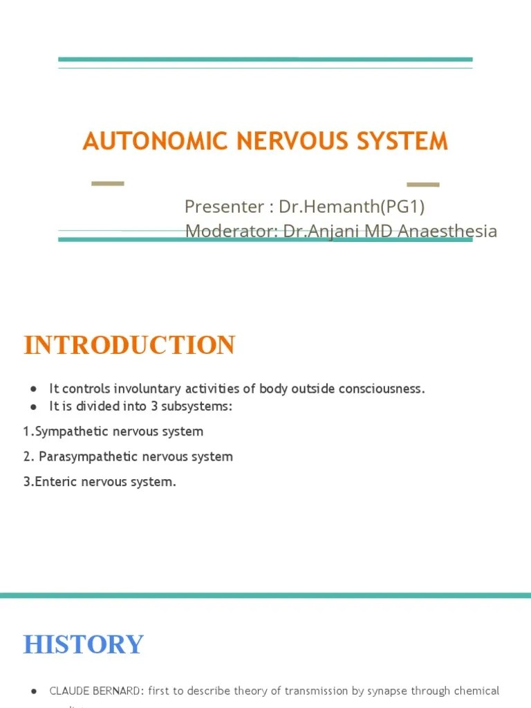 Autonomic Nervous System | PDF