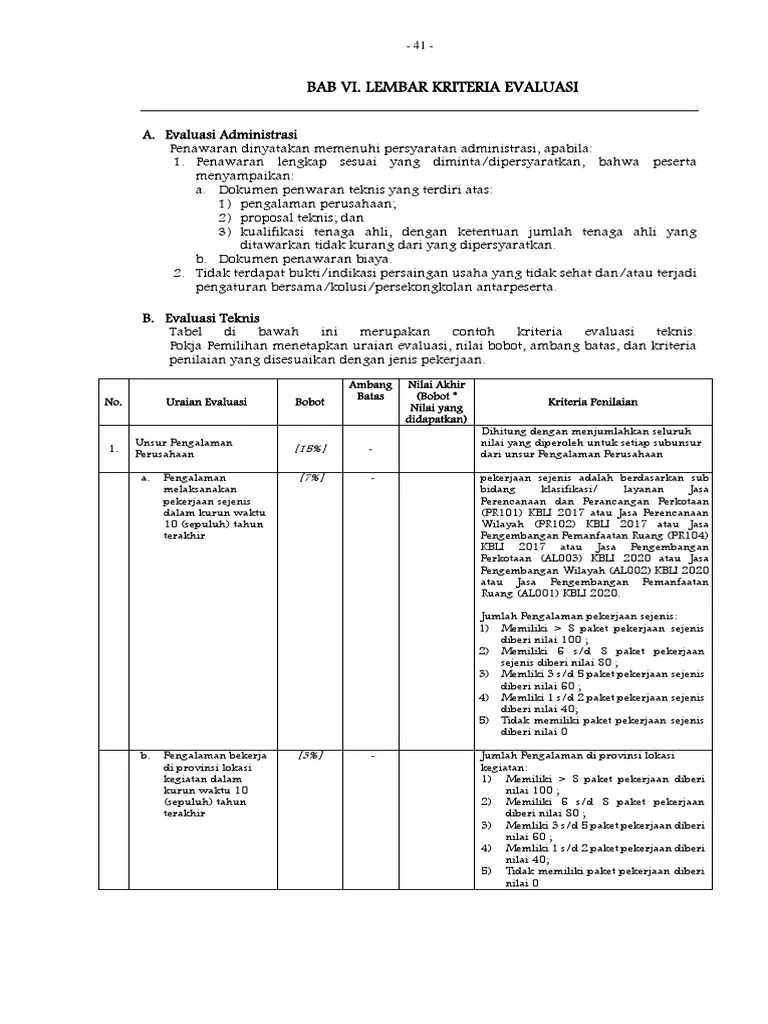 Kriteria Evaluasi PDF