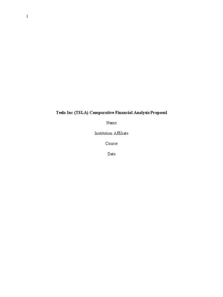 Tesla Financial Performance Analysis Pdf Electric Vehicle Business