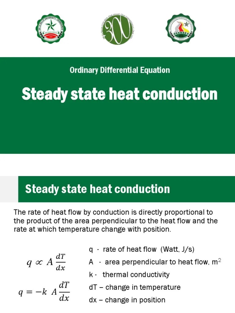 Differential Equation Steady State Heat Conduction PDF
