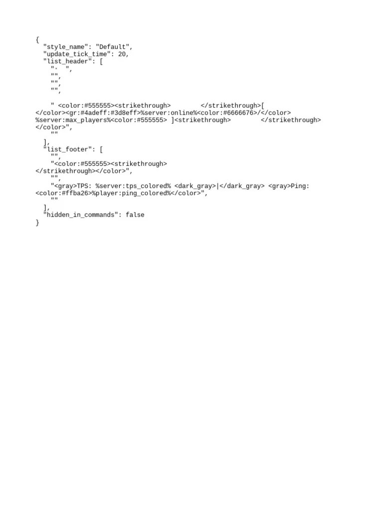 Styled Player List PDF