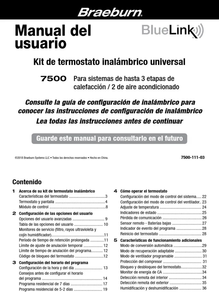 BRAEBURN 7500 User Manual PDF