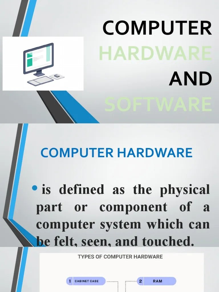 Computer Hardware and Software PDF Operating System Software