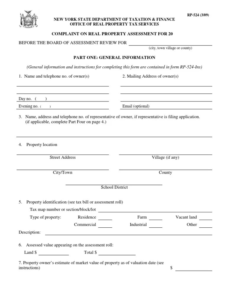 Challenge the Assessment of your Property in New York State Real